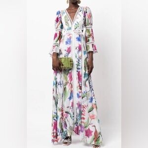 Zamia Lace Trim Maxi Dress